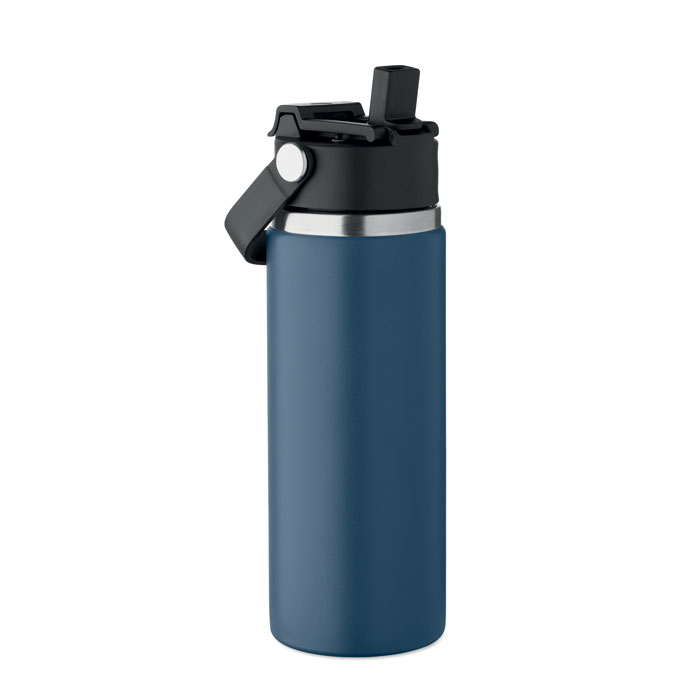 Gourde double paroi promotionnelle recyclée 500ml Suma Grip Bleu marine